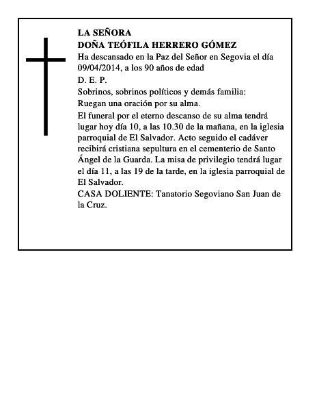 Doña Teófila Herrero Gómez