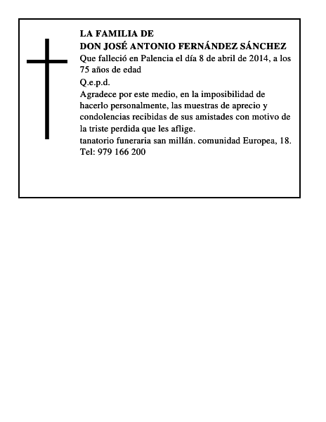 Don José Antonio Fernández Sánchez