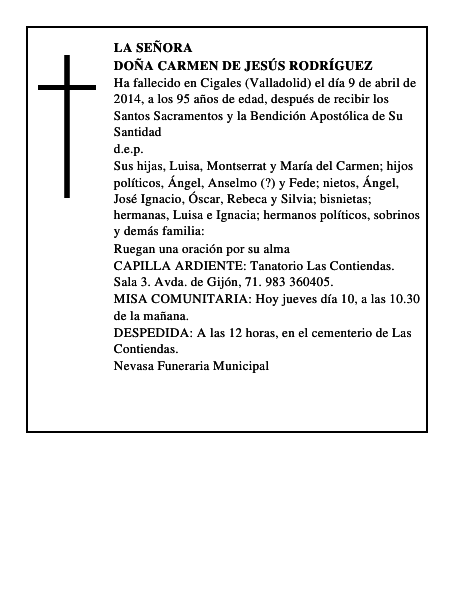 Doña Carmen de Jesús Rodríguez