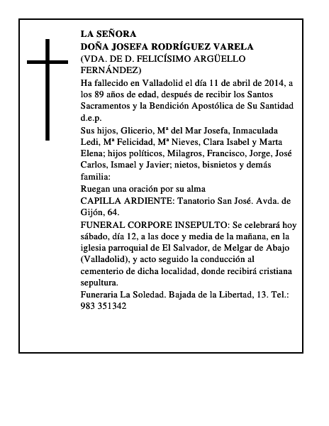 Doña Josefa Rodríguez Varela