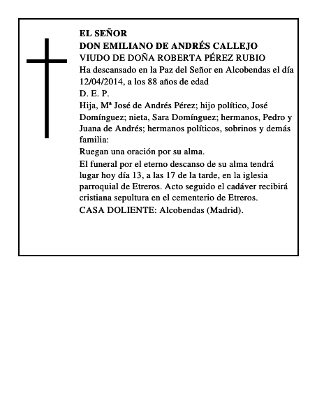 Don Emiliano de Andrés Callejo