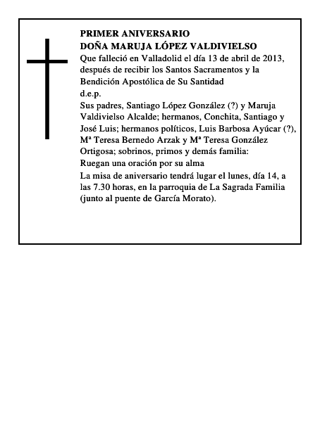 Doña Maruja López Valdivielso