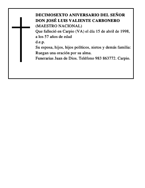 Don José Luis Valiente Carbonero