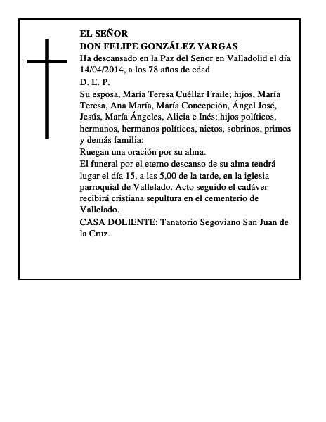 Don Felipe González Vargas