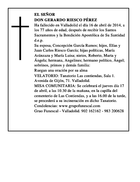 Don Gerardo Riesco Pérez