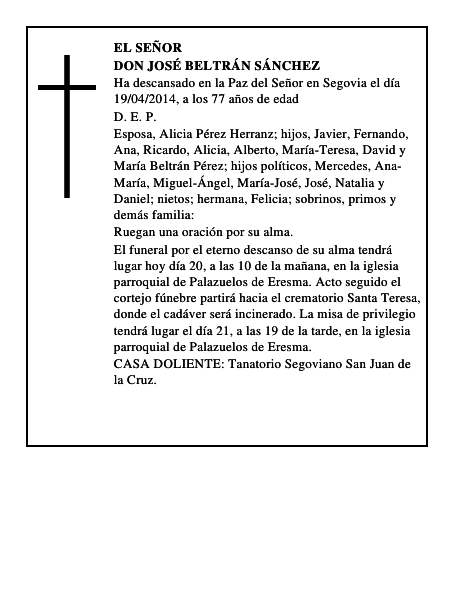 Don José Beltrán Sánchez