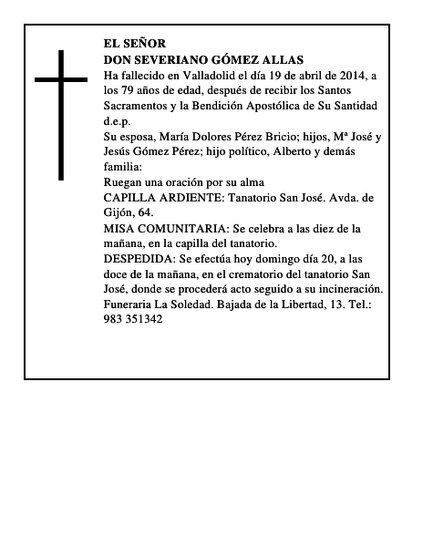 Don Severiano Gómez Allas