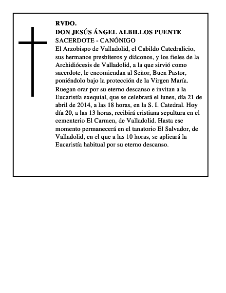 Don Jesús Ángel Albillos Puente