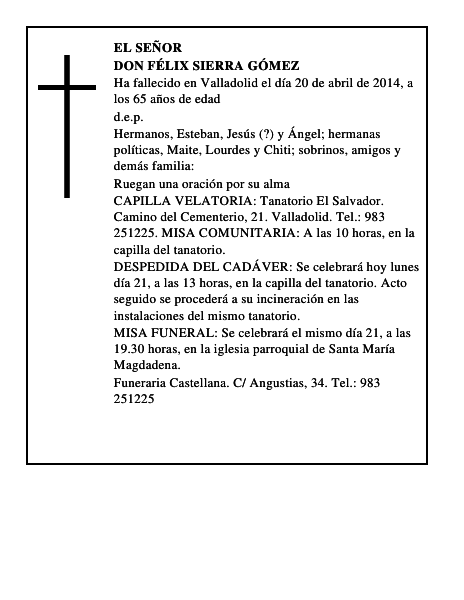 Don Félix Sierra Gómez