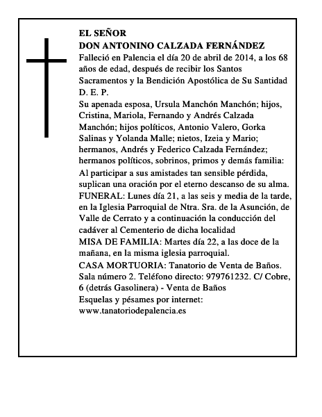 Don Antonino Calzada Fernández
