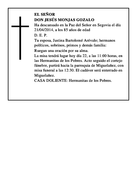 Don Jesús Monjas Gozalo