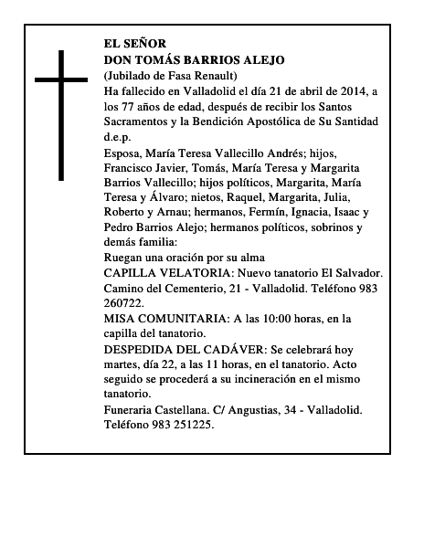 Don Tomás Barrios Alejo