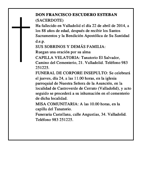 Don Francisco Escudero Esteban