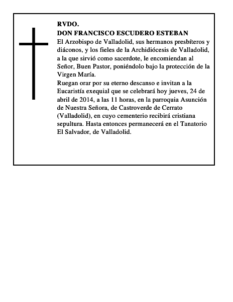 Don Francisco Escudero Esteban