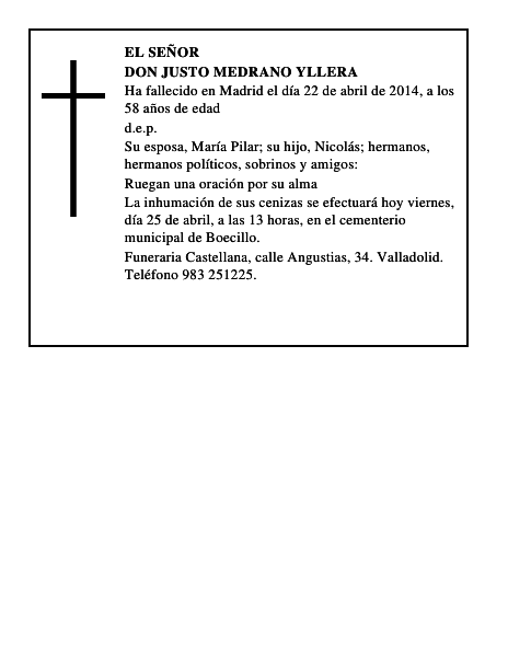Don Justo Medrano Yllera