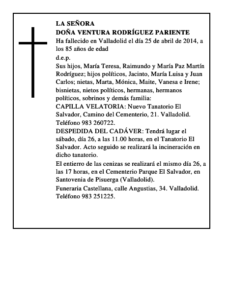 Doña Ventura Rodríguez Pariente