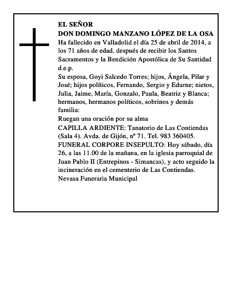 Don Domingo Manzano López de la Osa