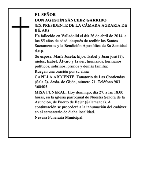 Don Agustín Sánchez Garrido