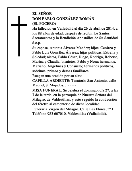 Don Pablo González Román
