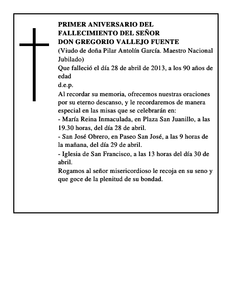 Don Gregorio Vallejo Fuente