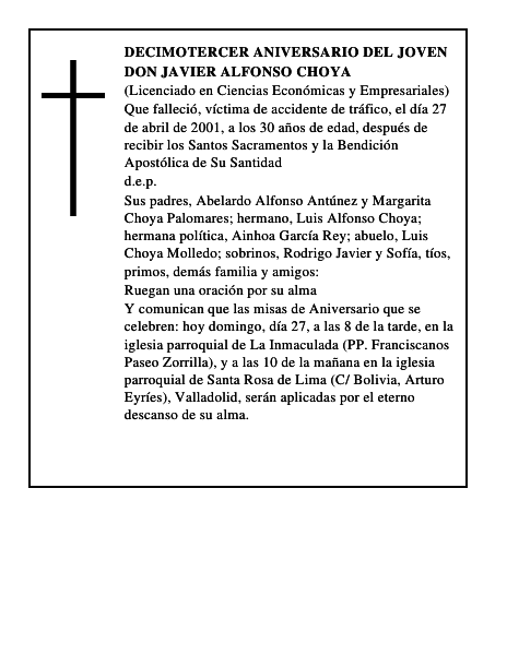 Don Javier Alfonso Choya