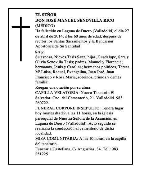 Don José Manuel Senovilla Rico