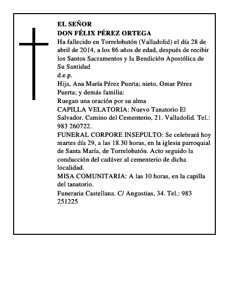 Don Félix Pérez Ortega