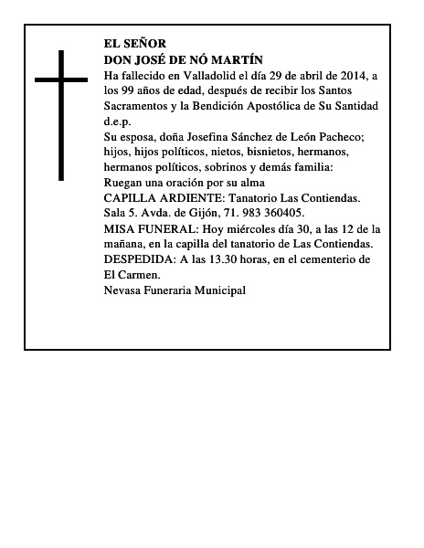 Don José de Nó Martín