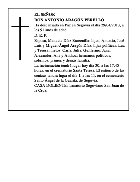 Don Antonio Aragón Perelló