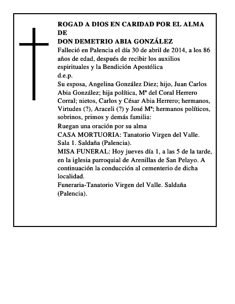 Don Demetrio Abia González