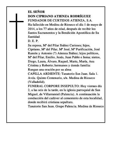 Don Cipriano Atienza Rodríguez