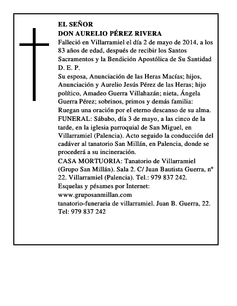 Don Aurelio Pérez Rivera