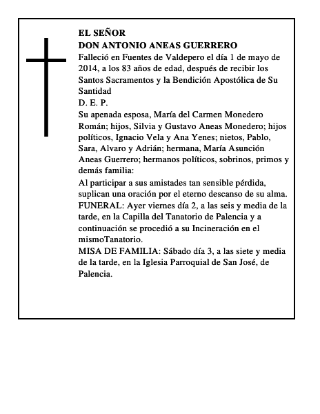 Don Antonio Aneas Guerrero