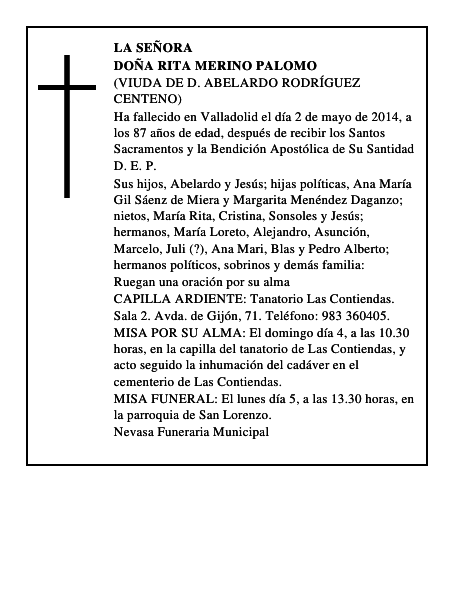 Doña Rita Merino Palomo