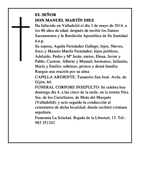 Don Manuel Martín Diez