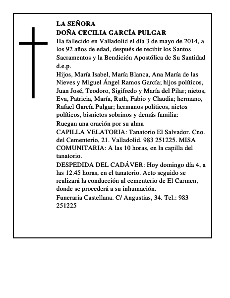 Doña Cecilia García Pulgar