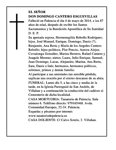 Don Domingo Cantero Esguevillas