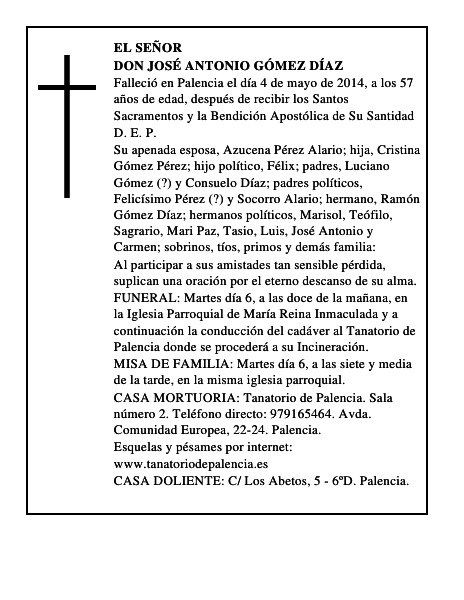 Don José Antonio Gómez Díaz