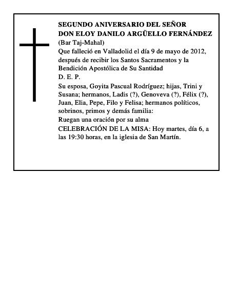 Don Eloy Danilo Argüello Fernández