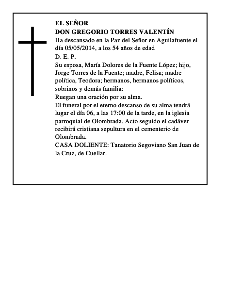 Don Gregorio Torres Valentín