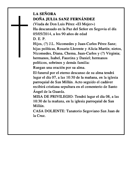 Doña Julia Sanz Fernández