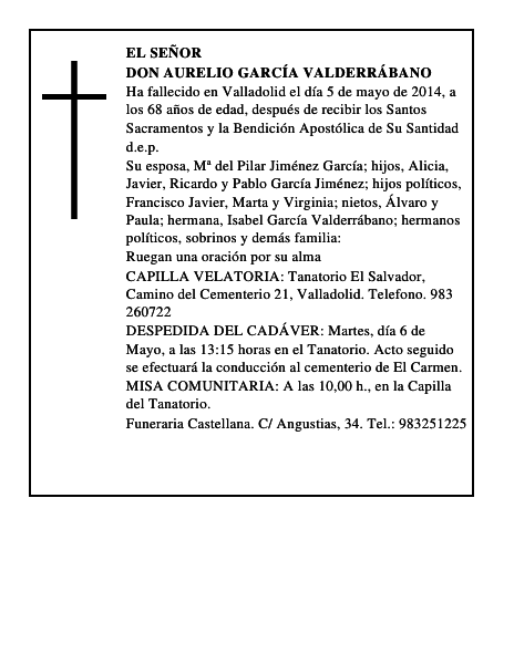 Don Aurelio García Valderrábano