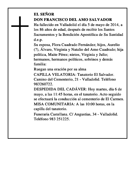 Don Francisco del Amo Salvador