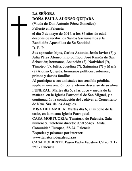 Doña Paula Alonso Quijada