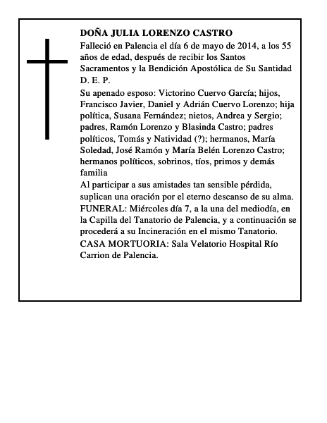 Doña Julia Lorenzo Castro