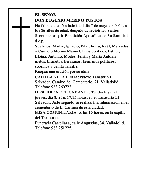 Don Eugenio Merino Yustos