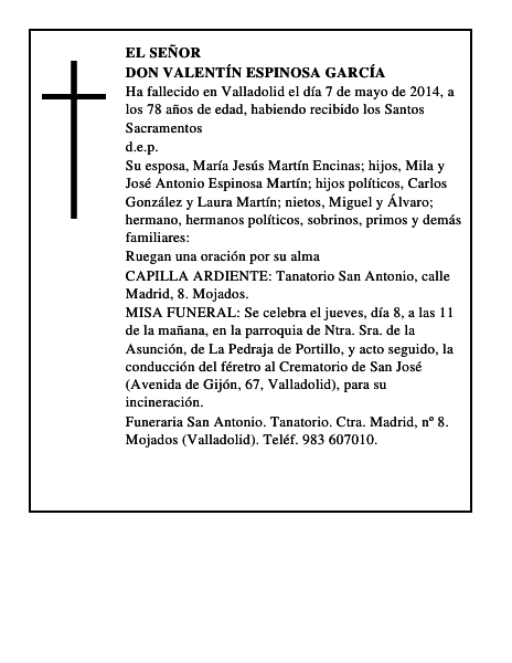 Don Valentín Espinosa García