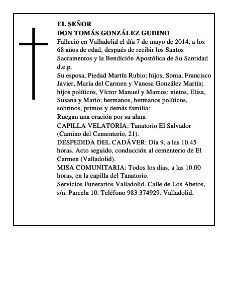 Don Tomás González Gudino