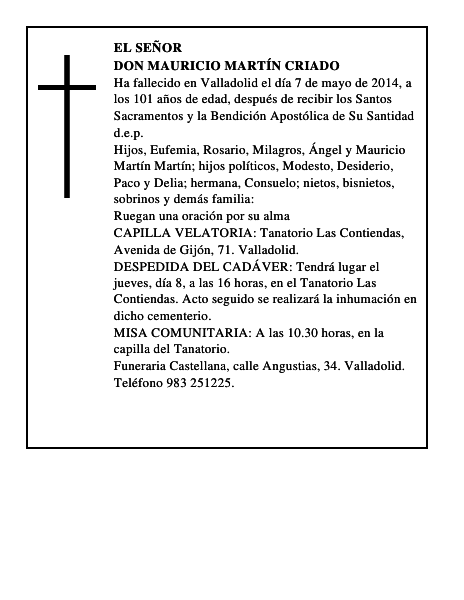 Don Mauricio Martín Criado