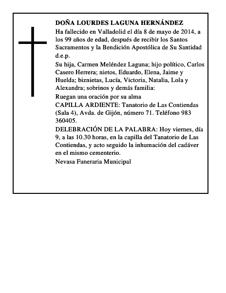 Doña Lourdes Laguna Hernández
